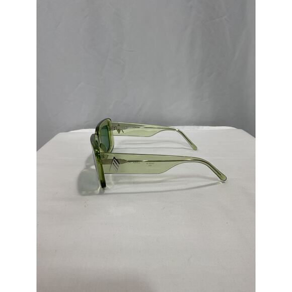 The Attico 'Jorja' Green Rectangular Sunglasses Size OS - Picture 4 of 5